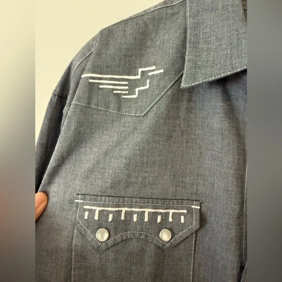 Howler Brothers Crosscut Deluxe Western snap button Shirt. XL Pictographs - Picture 3 of 7